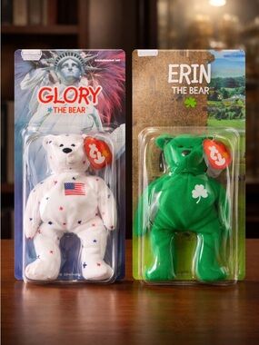 BNIB - TY McDonalds 1997 RARE Beanie Baby “Glory” and “Erin” with 1993 E…